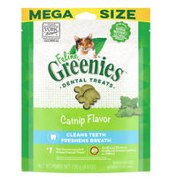 Greenies Feline Dental Treats Catnip Flavor for Cats Mega Size 130g
