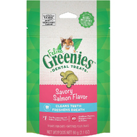 Greenies Cat Dental Treats Savoury Salmon Flavour 60g x 10 Pack