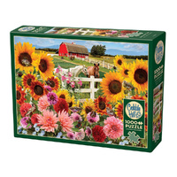 Cobble Hill Sunflower Farm Jigsaw Puzzle incl Poster 1000 Pieces (COB40208)