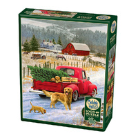 Cobble Hill Christmas On The Farm Jigsaw Puzzle incl Poster 1000pcs (COB40215)