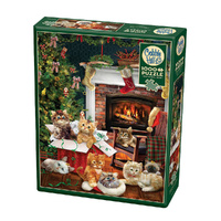 Cobble Hill Christmas Kittens Jigsaw Puzzle incl Poster 1000 Pieces (COB40216)