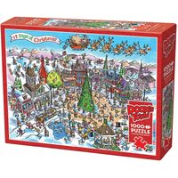 Cobble Hill DoodleTown 12 Days of Christmas Jigsaw Puzzle 1000pcs (COB44508)