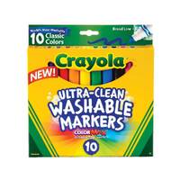 Crayola Ultra-Clean Washable Markers Classic Colors 10 Pack (CRA58-7851)