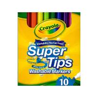 Crayola Super Tips Washable Markers in Box 10 Pack (CRA58-8610)