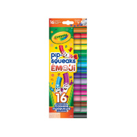 Crayola Pip-Squeakers Emoji Washable Markers for Kids 16 Pack (CRA58-8717)