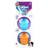 Gigwi Transparent Dog Squeaker Ball Toy Large 2 Pack 