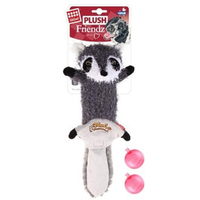 Gigwi Plush Friendz Dog Toy Racoon Skin With Squeaker Medium