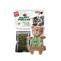 Gigwi Happy Indians Bear with Catnip Interactive Cat Toy