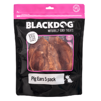 Blackdog Pig Ears Natural Dog Chew Treats 5 Pack