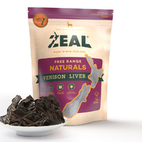 Zeal Free Range Naturals Venison Liver Dog Cat Treat 125g 