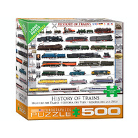 Eurographics History of Trains Jigsaw Puzzle Large 500 Pieces (EUR06251)