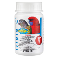 Vetafarm Triple C Broad Spectrum Antibiotic for Ornamental Birds 100g 