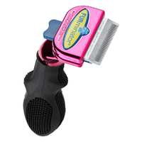 Furminator DeShedding Tool for Small Cats Short Hair Metallic Pink