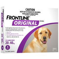 Frontline Original Dog Flea Treatment & Prevention Large Dog 4 Pack 
