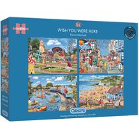 Gibsons Wish You Were Here Jigsaw Puzzles 4 x 500 Pieces (GIB050592)