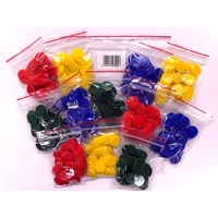 Plastic Counters 16mm 12 Bags x 50pcs (HOL034048)