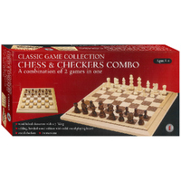 Hansen Classic Game Collection Chess & Checkers Combo Bevel Edge 16" (HSN28905)