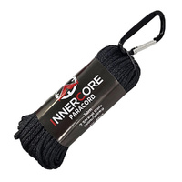 Innercore 550 Black Paracord 7 Strand 100ft for Camping & Hiking (IC-8669)