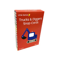 Lake Press Little Genius Trucks & Diggers Snap Cards for Ages 3+ (LAK225942)