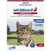 Milbemax Over 2kg Cat Broad Spectrum Allwormer Tablets 20 Pack