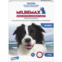 Milbemax Over 5kg Dog Broad Spectrum Allwormer Tablets 50 Pack