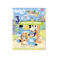 Crown Bluey Preschool Jigsaw Puzzles for Ages 3+ 3 Pack (MJM185892)