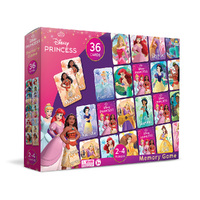 Crown Disney Princess Memory Game 2-4 Players Ages 3+ (MJM204494)