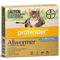 Profender Cat Allwormer Broad Spectrum Control 2.5-5kg 20 Pack 