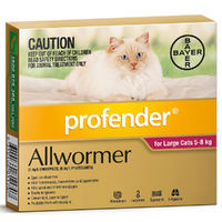 Profender Cat Allwormer Broad Spectrum Control 5-8kg 20 Pack 