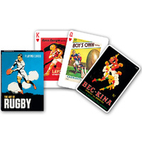 Piatnik The Art of Rugby Poker Playing Cards Single Deck (PIA1696)