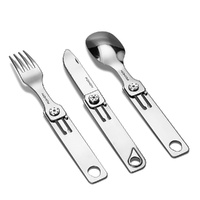 Roxon 3-in-1 Magnetic Camp Stainless Steel Cutlery Set (R-C1)