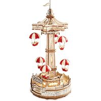 Rokr Parachute Tower Amusement Park DIY Music Box 3D Wooden Puzzle (ROB118414)