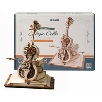 Robotime Magic Cello Mechanical Music Box 3D Wooden Puzzle Kit (ROB118605)