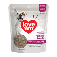 Love Em Kangaroo All Natural Dog Training Treats 400g