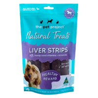 The Pet Project Natural Treats Liver Strips Dog Treats 180g