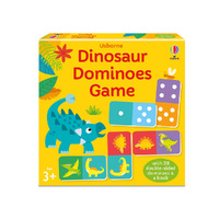 Usborne Dinosaurs Dominoes Game with Double-Sided Dominoes & Book (USB704890)