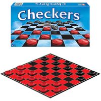 Winning Moves Checkers Set Classic Board Game 2-Players Ages 6+ (WIN01243)