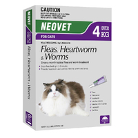 Neovet Spot-on Flea & Worms Treatment for Cats Over 4kg Purple 6 Pack