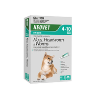 Neovet Spot-on Flea & Worms Treatment for Dogs 4-10kg Aqua 6 Pack