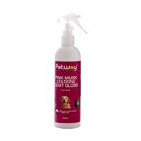 Petway Petcare Pink Musk Cologne Coat Gloss Dog Spray 250ml