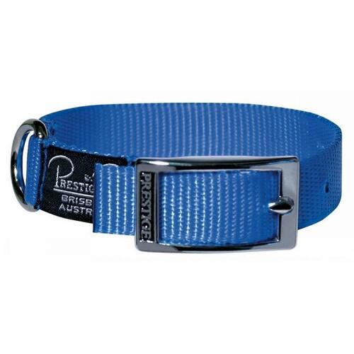 Prestige Pet Single Layer Nylon Adjustable Dog Collar Blue 3/4 Inch x 36cm