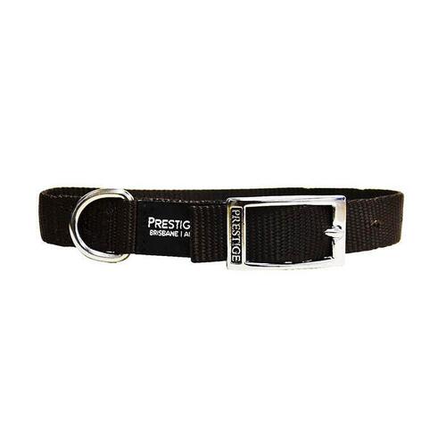 Prestige Pet Single Layer Nylon Adjustable Dog Collar Brown 3/4 Inch x 36cm