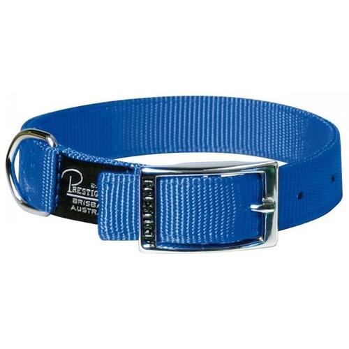 Prestige Pet Double Layer Nylon Adjustable Dog Collar Blue 46cm