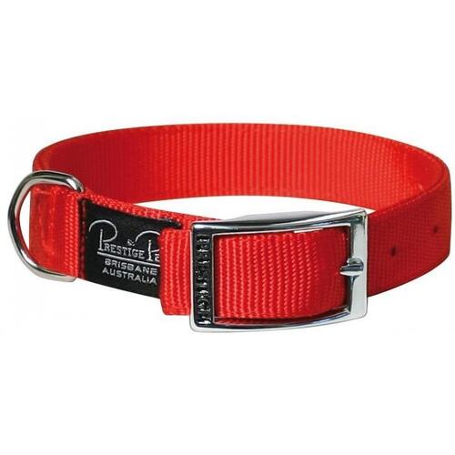 Prestige Pet Double Layer Nylon Adjustable Dog Collar Red 56cm