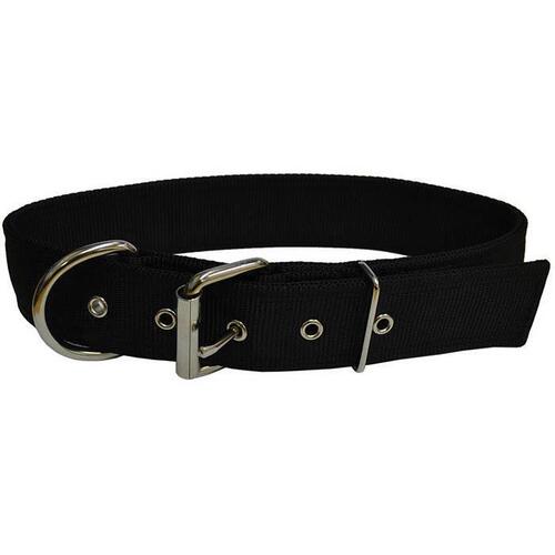 Prestige Pet Wide Nylon Adjustable Dog Collar Black 61cm