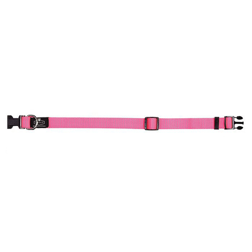 Prestige Pet 3/4 Inch Adjustable Nylon Dog Collar Hot Pink 30-46cm