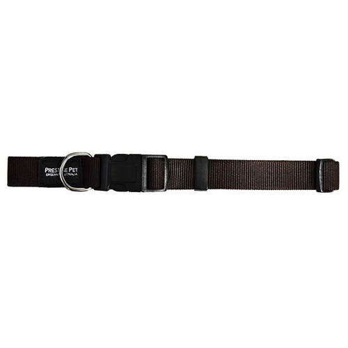 Prestige Pet 1 Inch Adjustable Nylon Dog Collar Brown 41-71cm