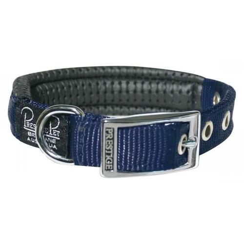 Prestige Pet Soft Padded Adjustable Dog Collar Navy 3/4 Inch x 41cm