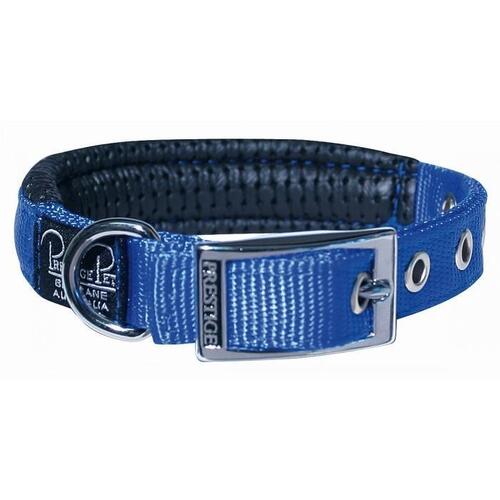 Prestige Pet Soft Padded Adjustable Dog Collar Blue 3/4 Inch x 46cm