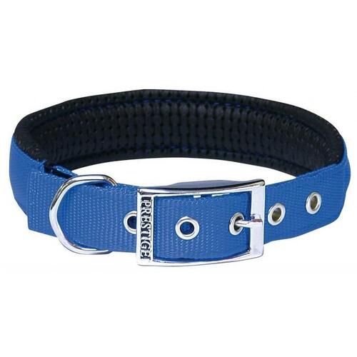 Prestige Pet Soft Padded Adjustable Dog Collar Blue 1 Inch x 56cm